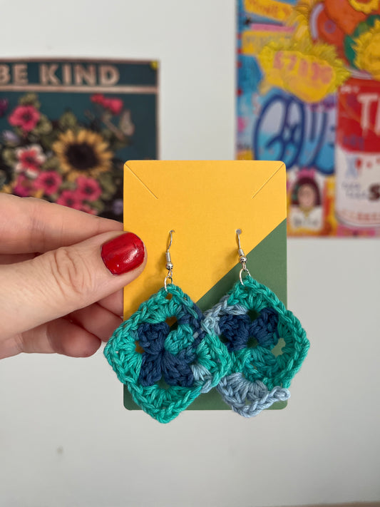 Handmade Crochet Earrings – Stainless Steel Hooks