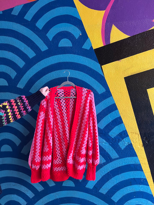 Higgledy Hexagon Cardigan Pattern - UK Terms